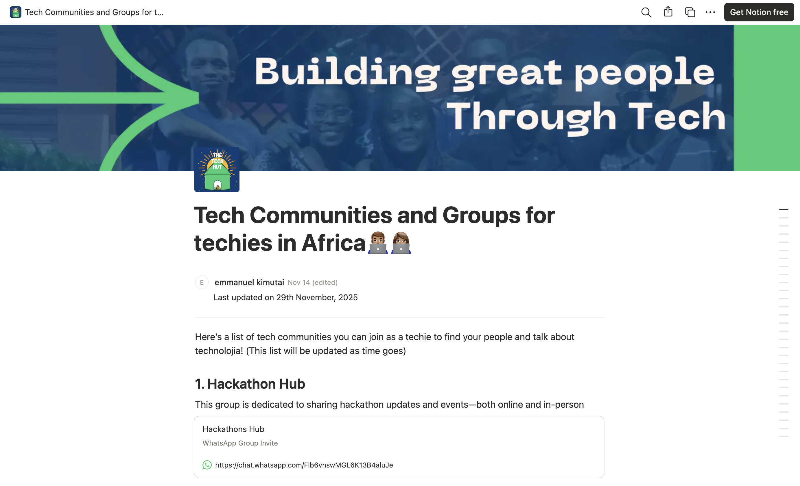 Database view showing direct join links.